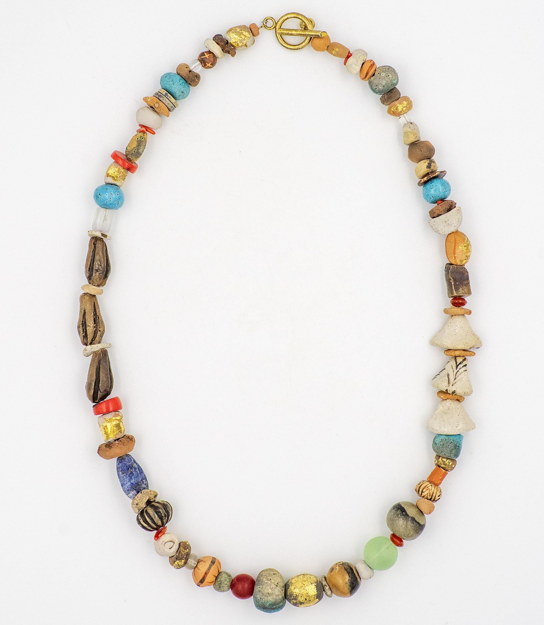 Mycenaean bead necklace - white