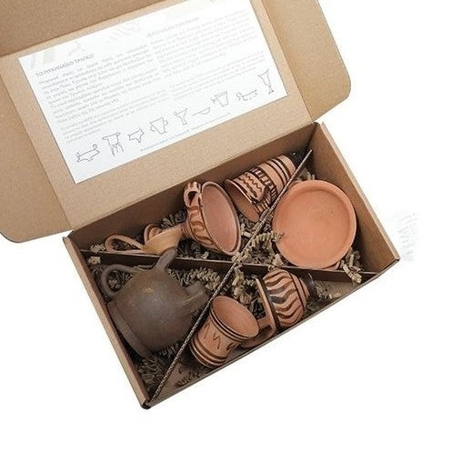 Ancient Mycenaean Ceramic Kitchen Toys Pretend Play Set
