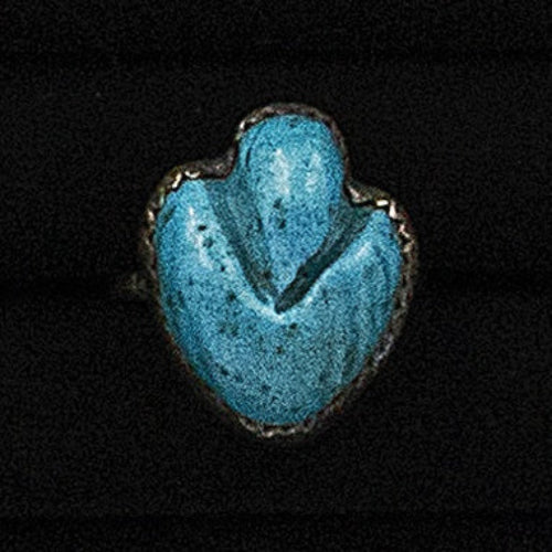 Egyptian Faience Phallic silver ring