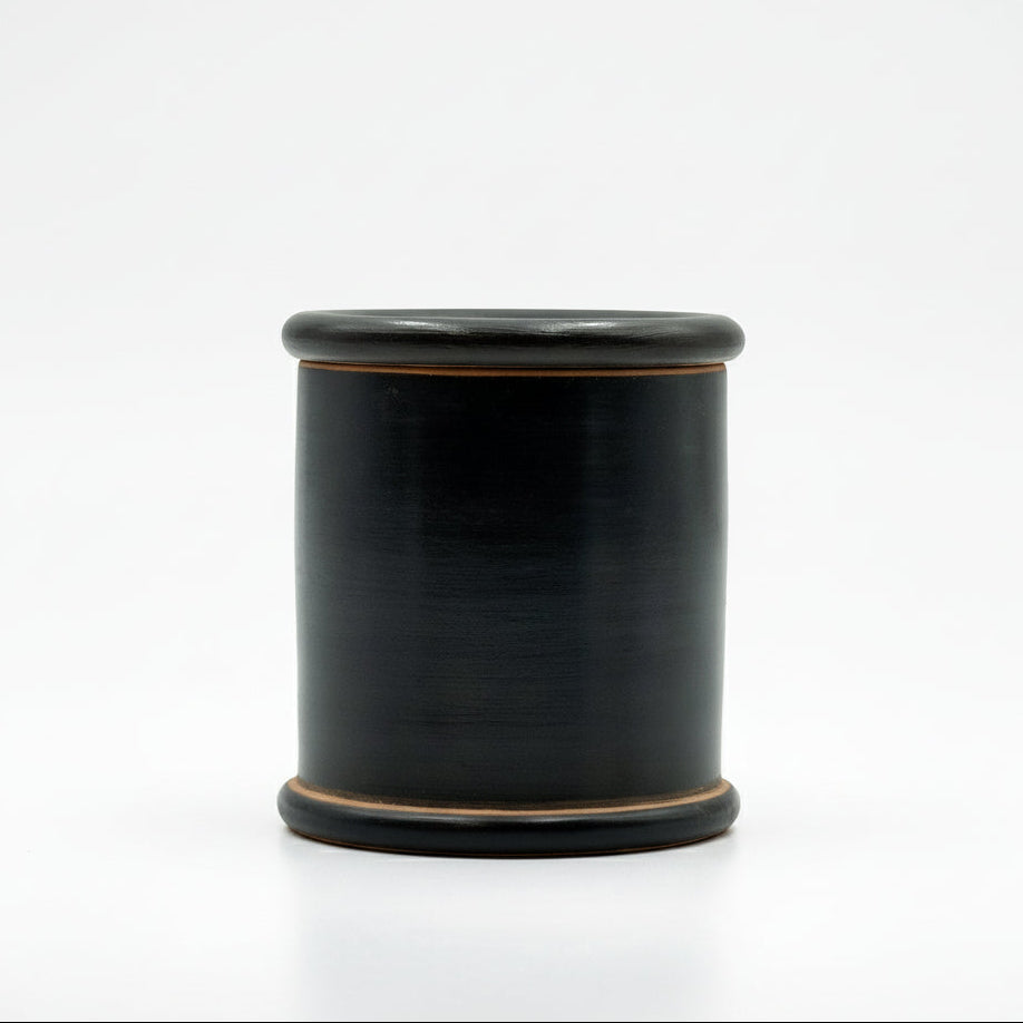 BG cylindrical Pyxis with a rider