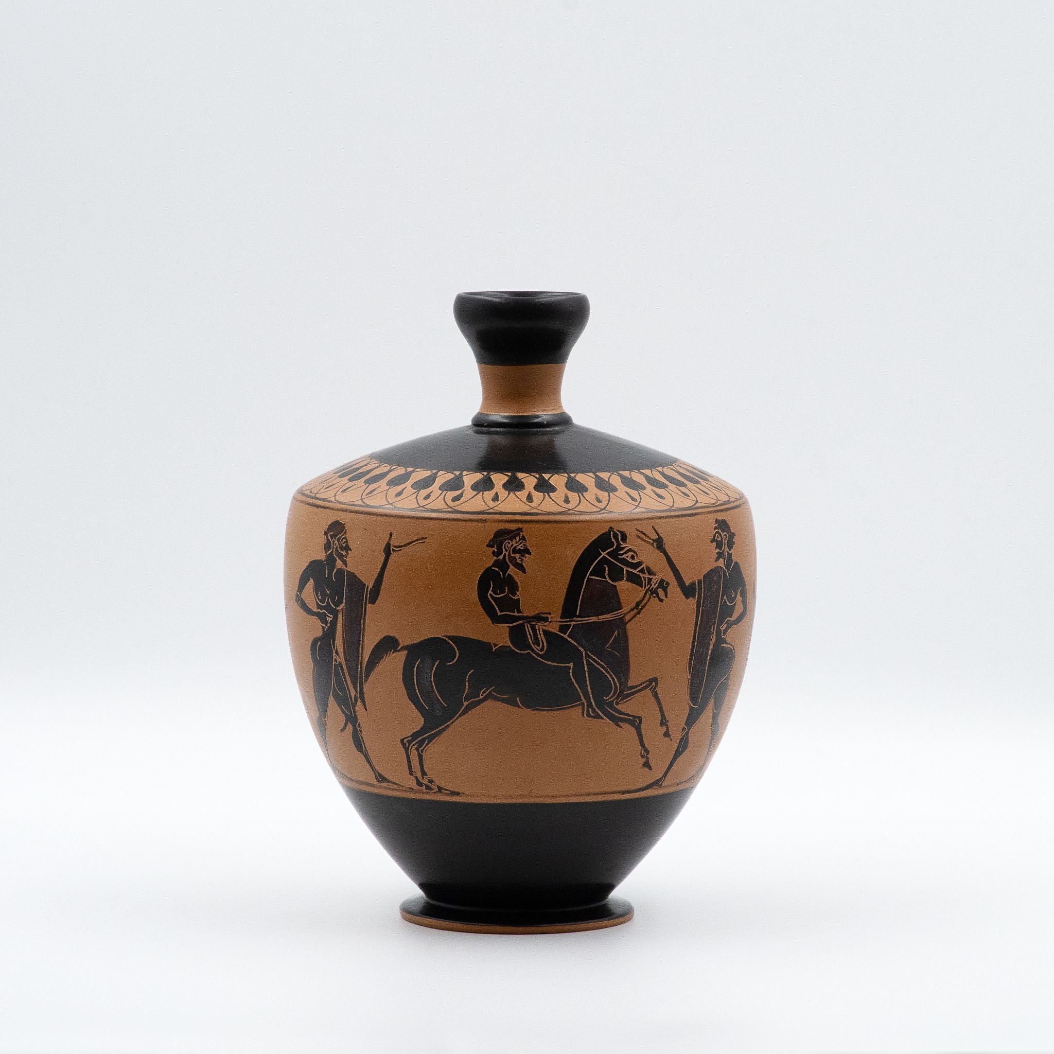 Black figure lekythos with a rider