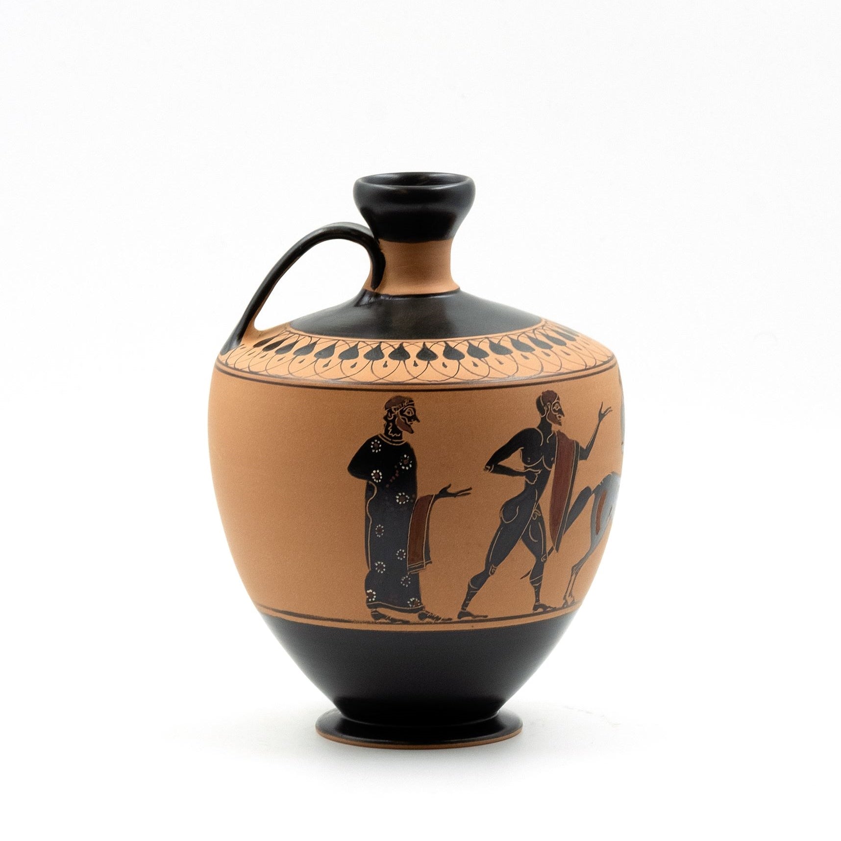 Black figure lekythos with a rider