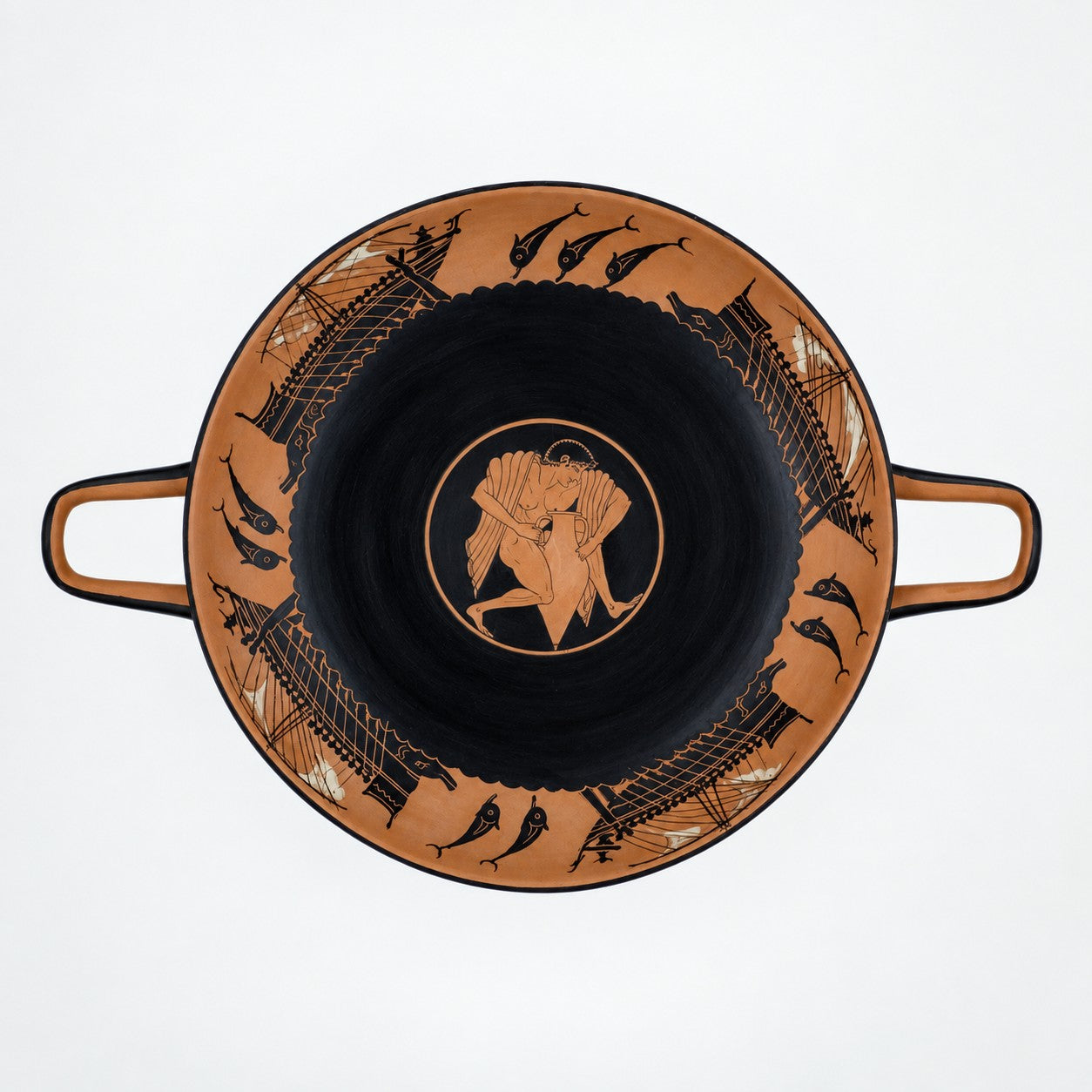 Bilingual Kylix with Ships & Dolphins
