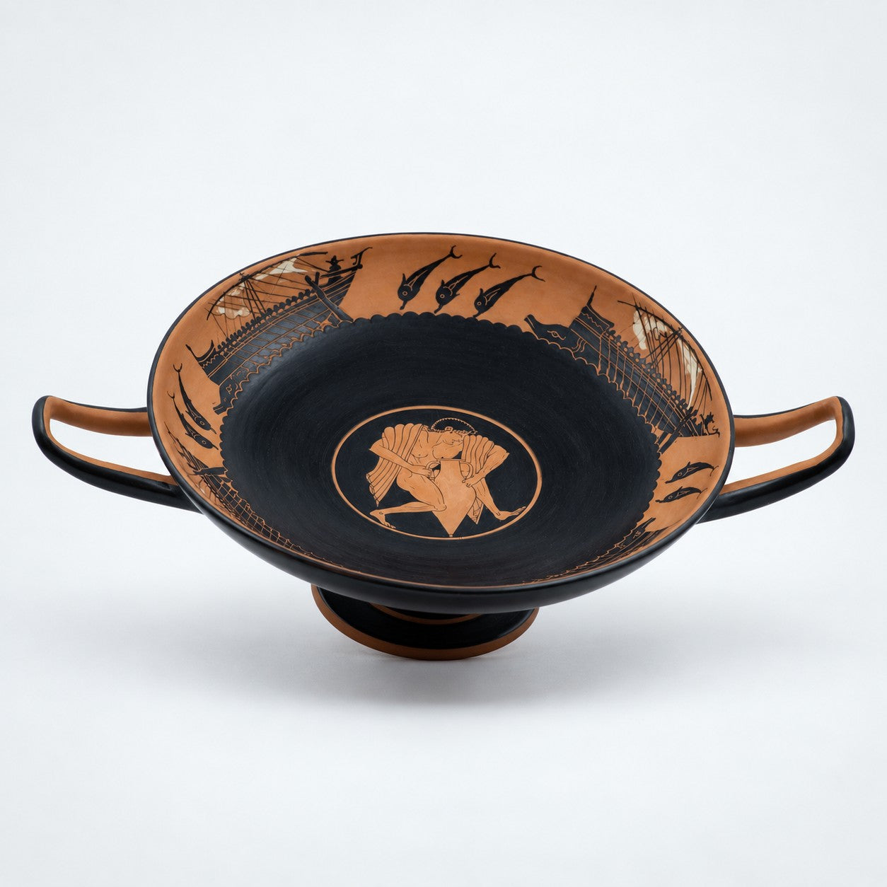 Bilingual Kylix with Ships & Dolphins