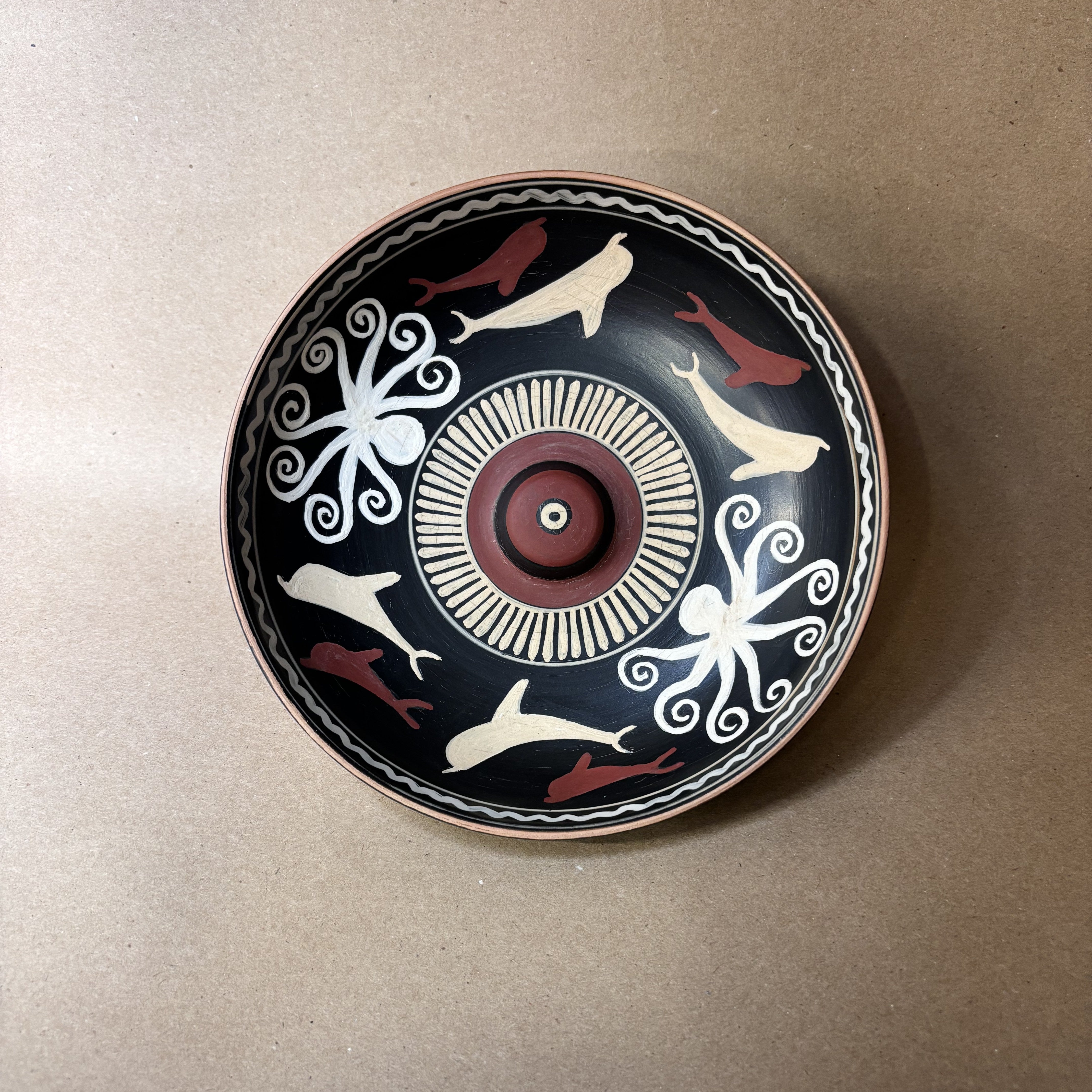 The Octopus Polychrome libation bowl