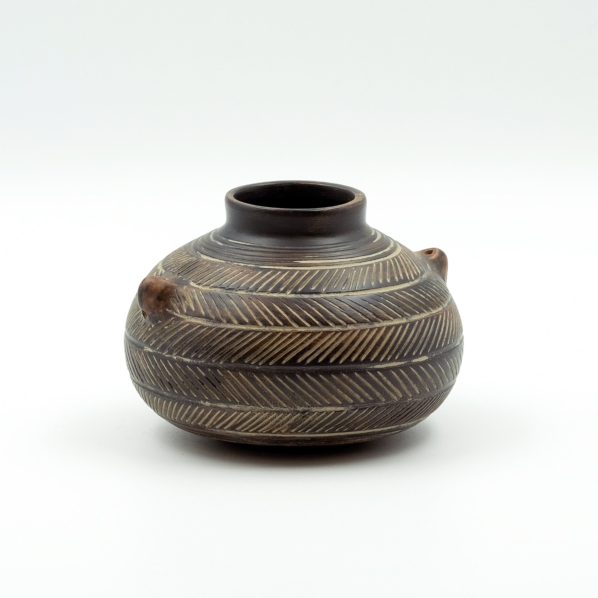 Thera Black incised Pyxis "kandila'