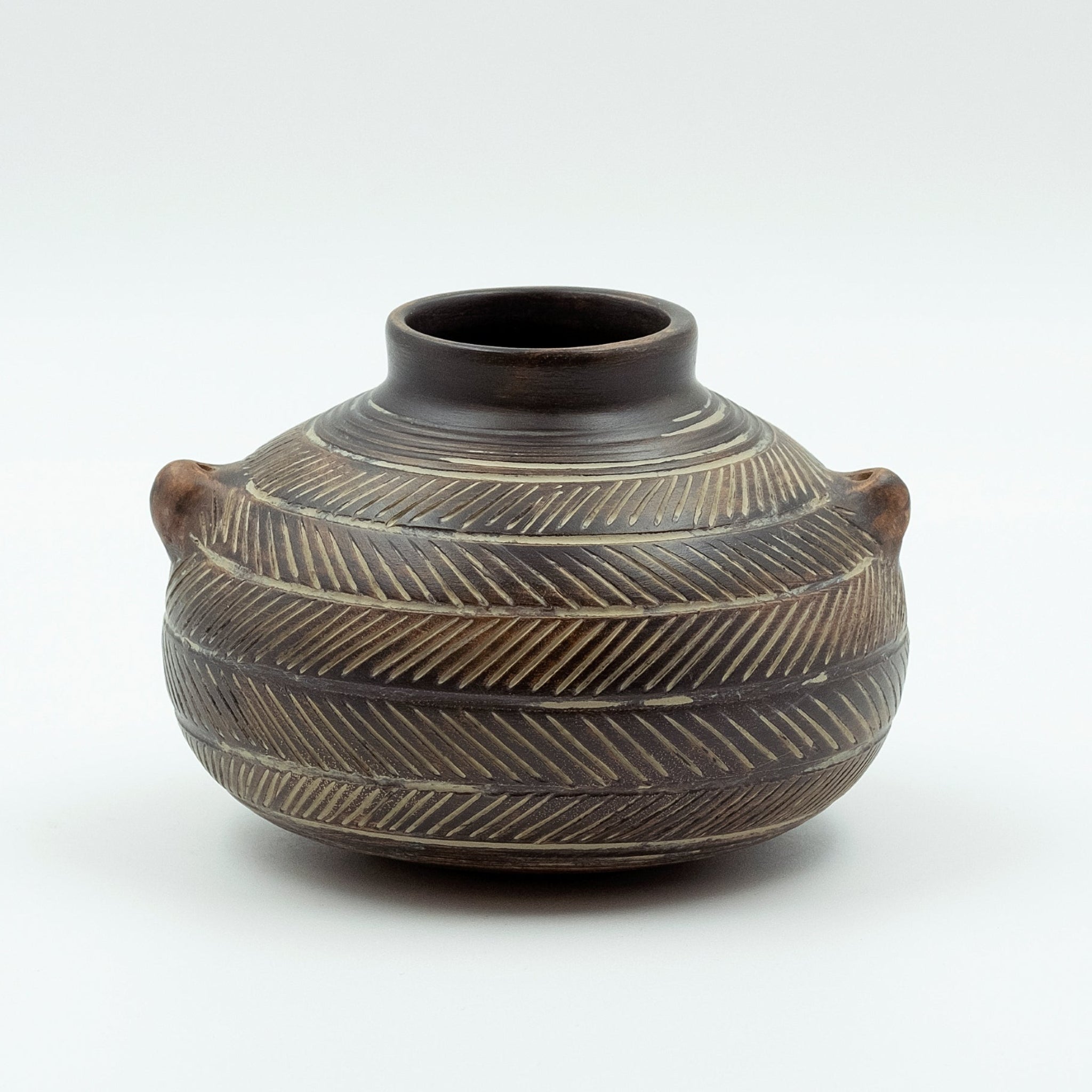 Thera Black incised Pyxis "kandila'