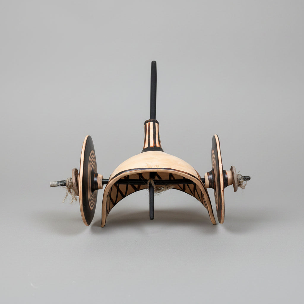Ceramic toy top - chariot model
