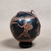 Decorative egg with classical design on a gray background