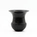 Black ceramic vase on a white background