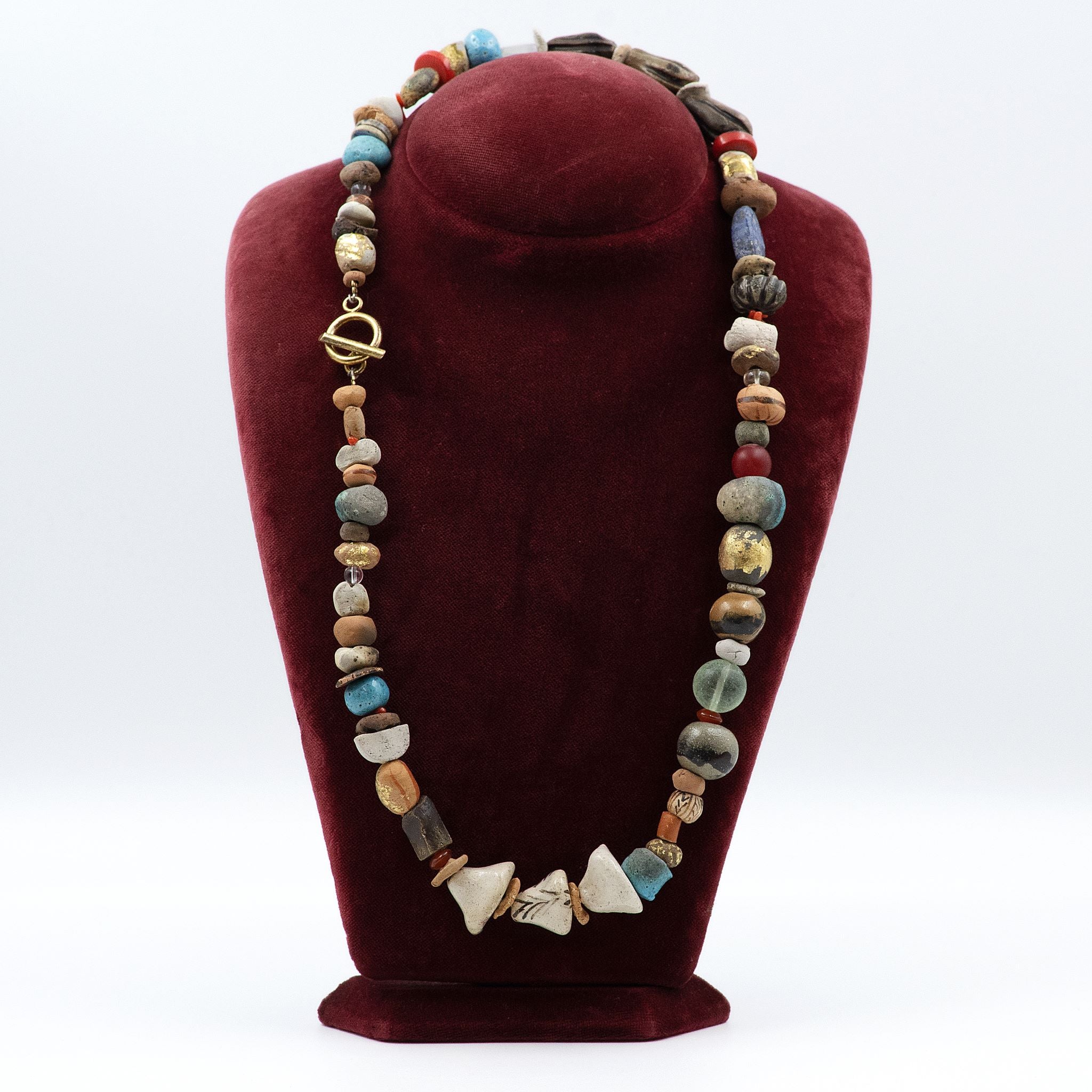 Mycenaean bead necklace - white