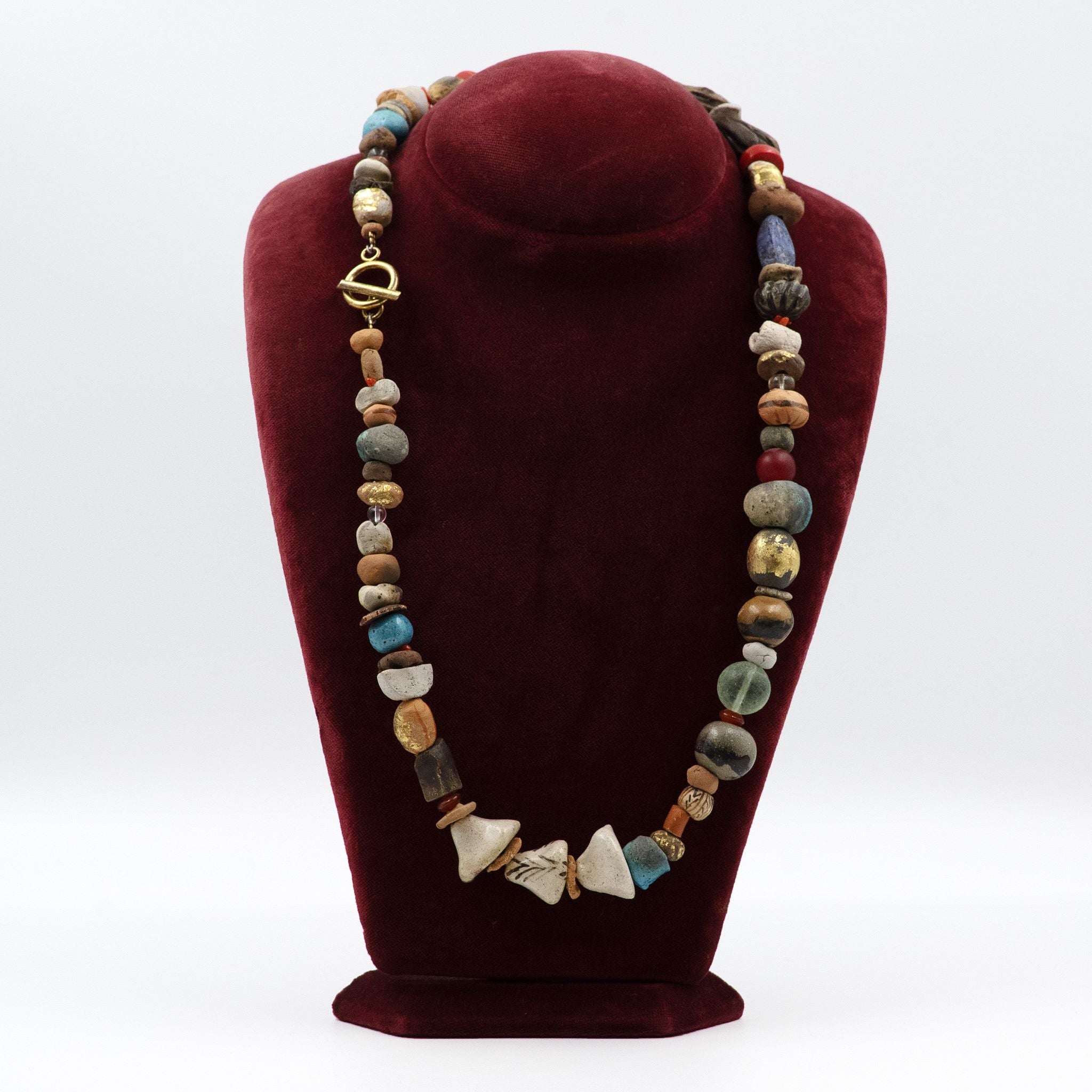 Mycenaean bead necklace - white