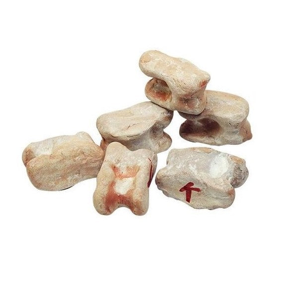 Knucklebones (astragaloi) and marbles (spheria) made of clay