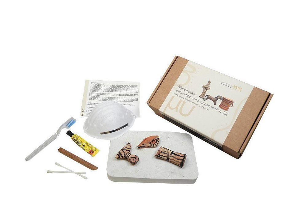 Mycenaean Greek Ceramic Idol Digging Kit