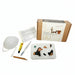Mycenaean excavation and conservation kit with ceramic fragments, mask, tools, and instructions